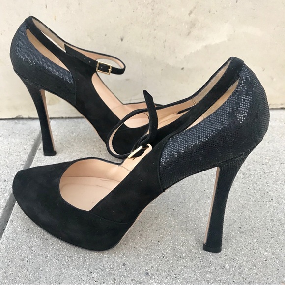 kate spade Shoes - Kate Spade black suede platform PUMPS heels 9.5
